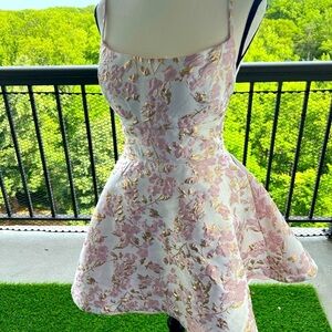 B Darlin Pink and Red Pleated A-Line Sundress😍